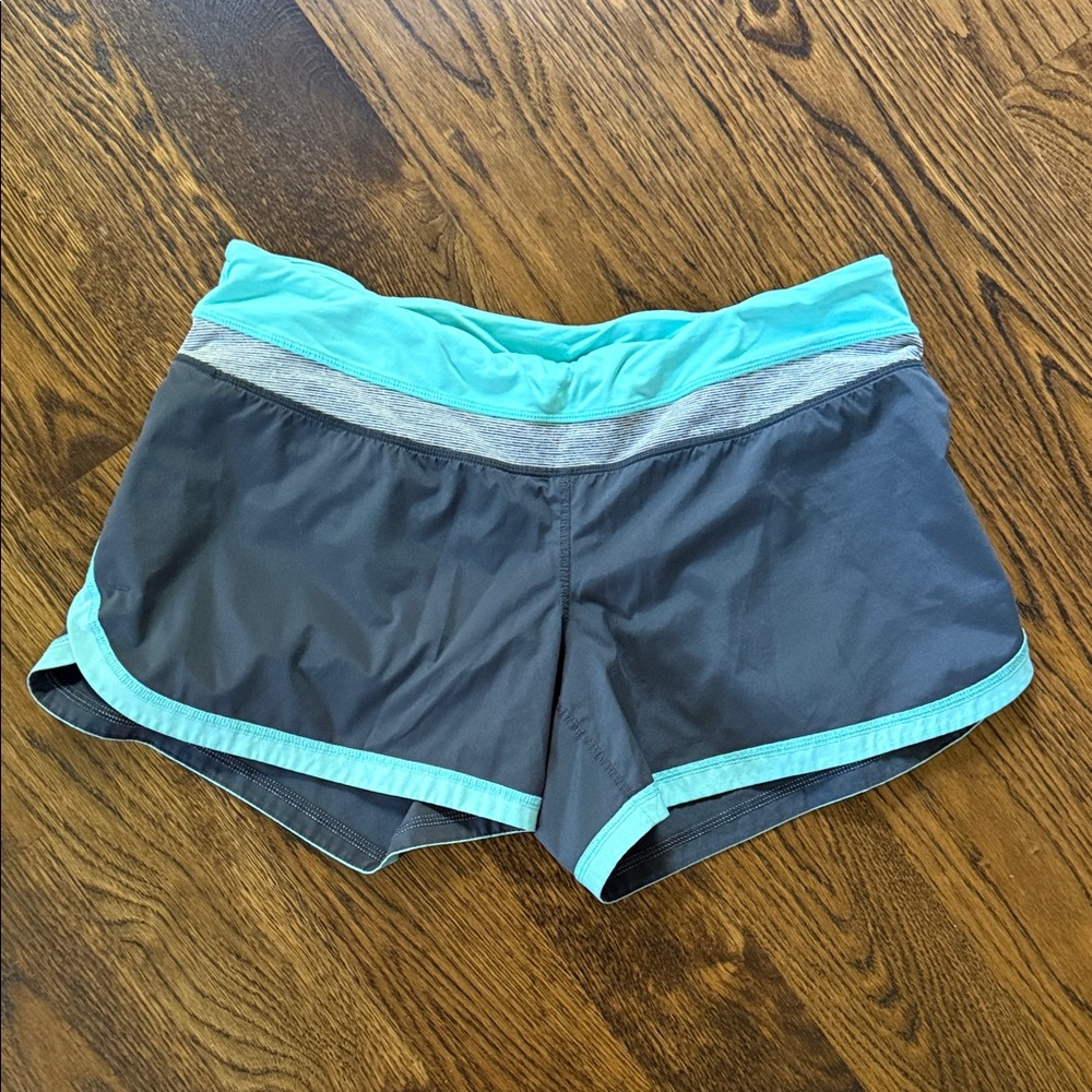 lululemon athletica Gray Shorts with Aqua Trim